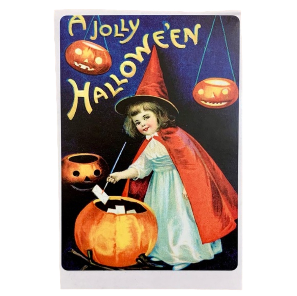 6/$12 🎃 Vintage Halloween Postcard Sticker